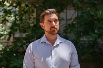 UNLV assistant professor Ben Leffel stands for a portrait on May 28, 2025, on campus. Leffel, w ...