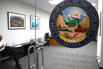 The Nevada State Board of Medical Examiners approved a settlement agreement Friday, June 6, 202 ...