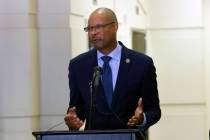 Nevada Attorney General Aaron Ford announced Monday, June 16, 2025, his office filed a lawsuit ...